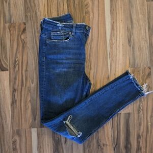 H&M Dark Blue Distressed Skinny Jeans